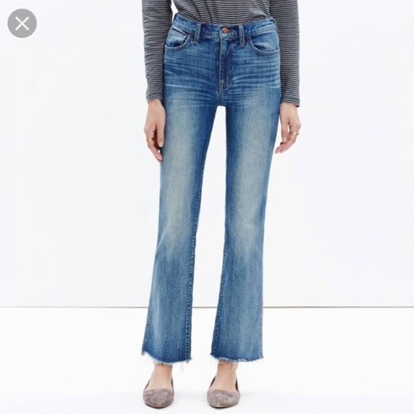 Madewell Denim - Madewell 10” High Riser Demi Boot Frayed Hem Jeans